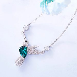 2019 Women Fashion Jewellery Custom Bird Necklace Silver 925