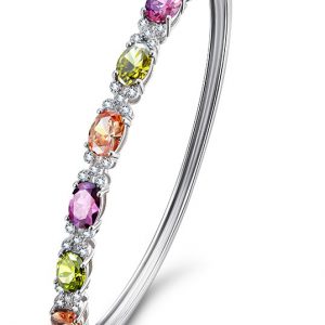 Embellished with crystals from Swarovski Custom Fashion Design Zircon Bracelet Bangles