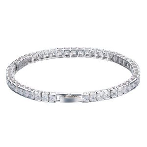 Embellished with crystals from Swarovski Sterling Silver Bracelet With Zircon